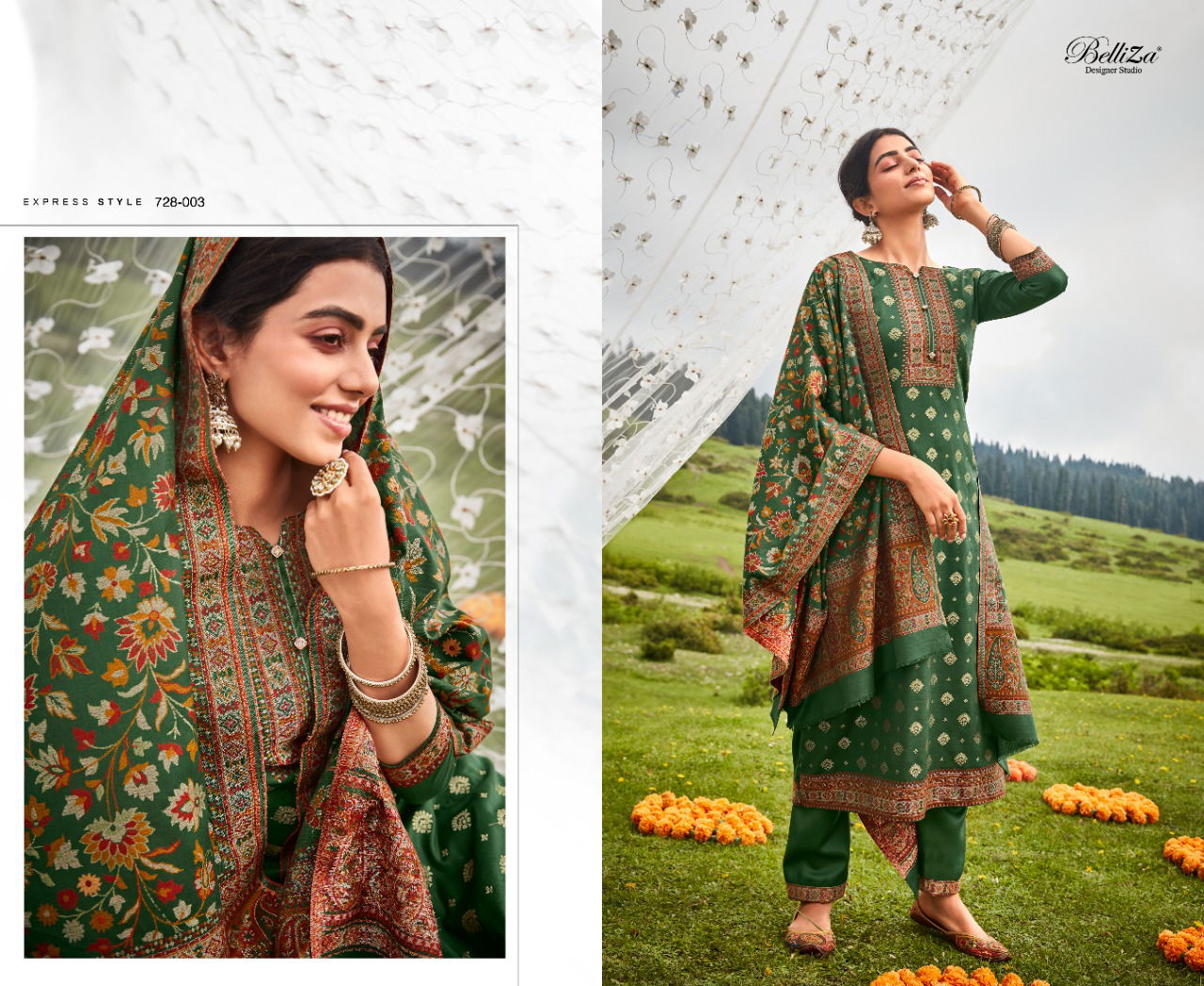 Belliza Izaara Casual Wear Pashmina Wholesale Dress Material Collection